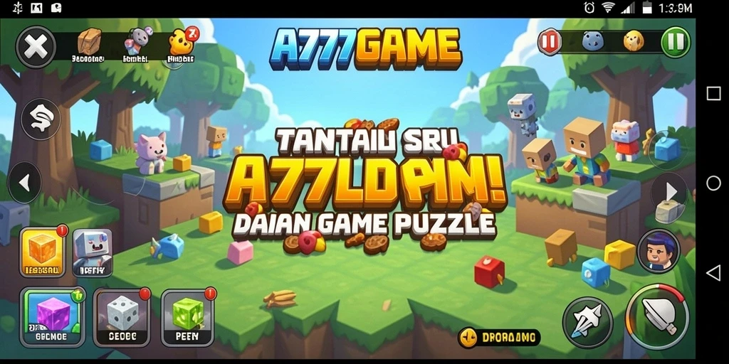 Tampilan gameplay A777GAME yang menantang dan penuh warna.