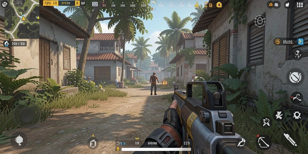 Tangkapan layar gameplay API33 menampilkan pertempuran seru di battlefield.