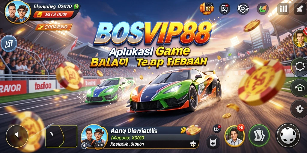Tampilan gameplay seru dalam balapan di BOSVIP88.