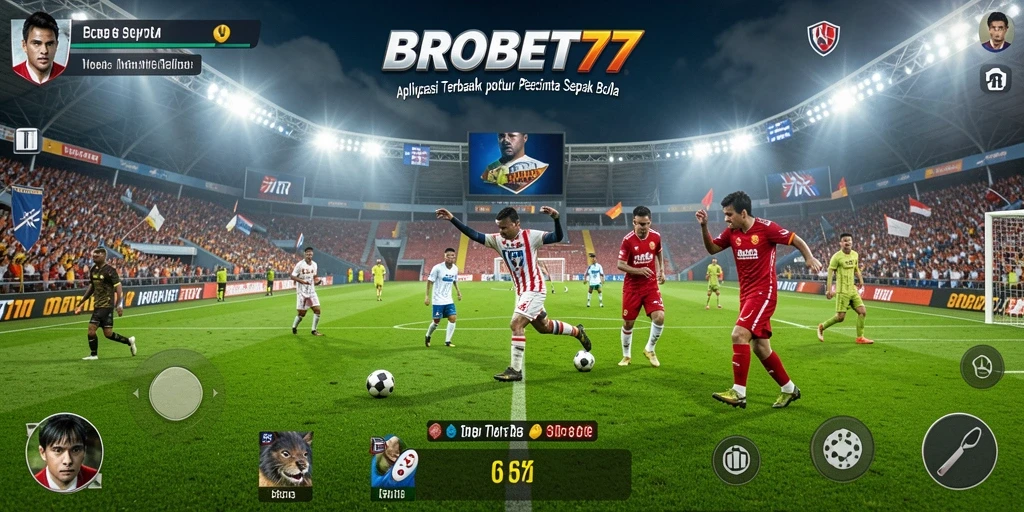 Tangkapan layar gameplay yang menampilkan sepak bola seru di BROBET77.