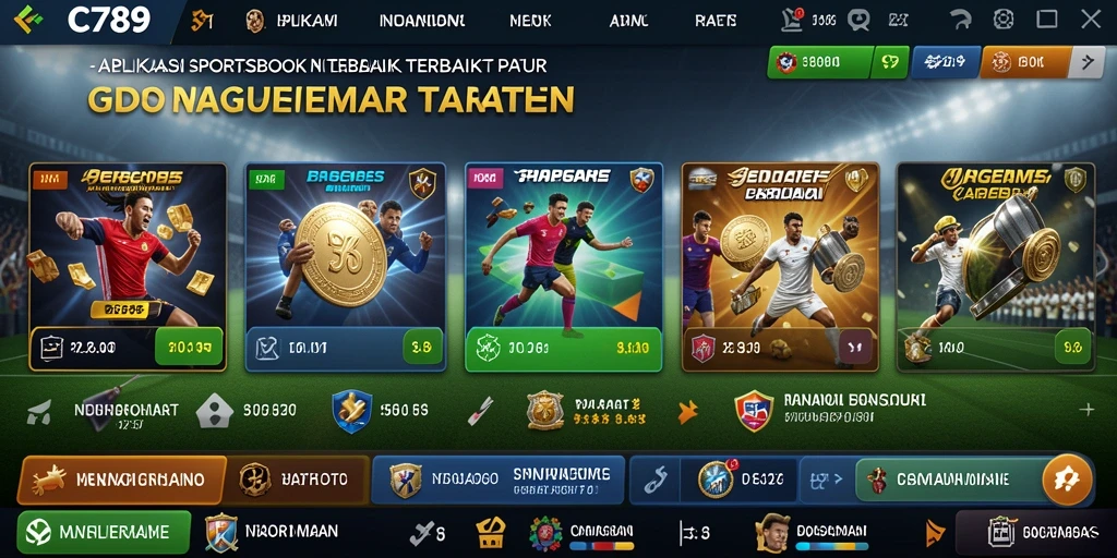 Tampilan screenshot utama C789 yang menampilkan antarmuka taruhan olahraga.