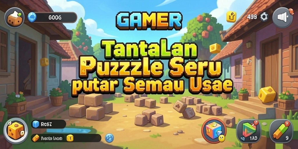 Screenshot dari gameplay menarik di GAMERP dengan berbagai teka-teki.