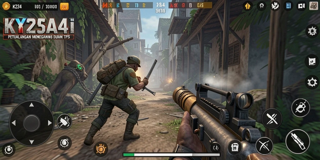Tampilan gameplay K234 dengan aksi tembak-menembak yang mendebarkan.