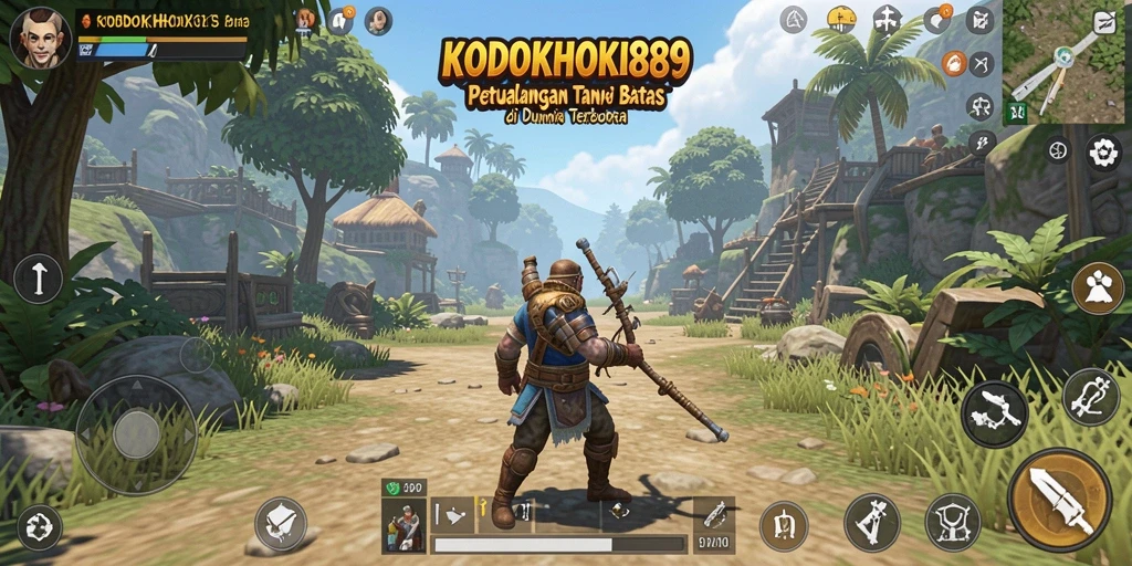 Gameplay KODOKHOKI889 di dunia terbuka yang luas dan penuh aksi.