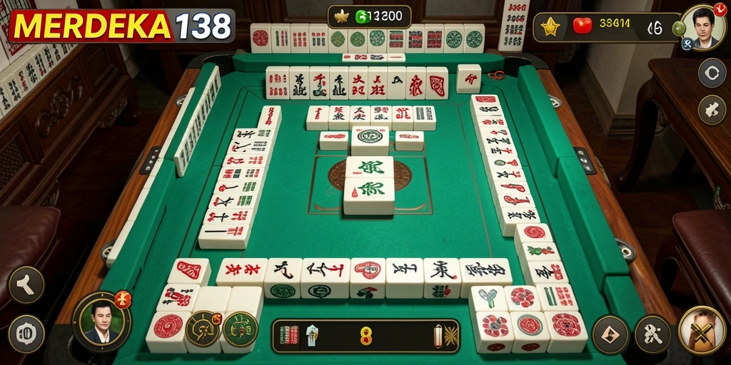 Tampilan gameplay seru dalam permainan Mahjong MERDEKA138.