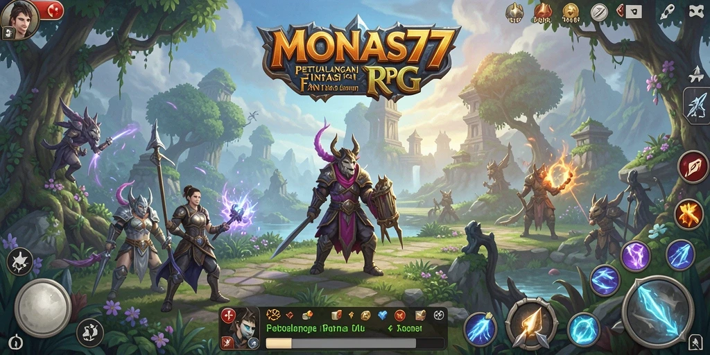 Tampilan gameplay RPG yang menakjubkan di MONAS77.