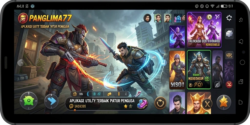 Screenshot utama PANGLIMA77 menampilkan antarmuka pengguna yang ramah dan fungsional.
