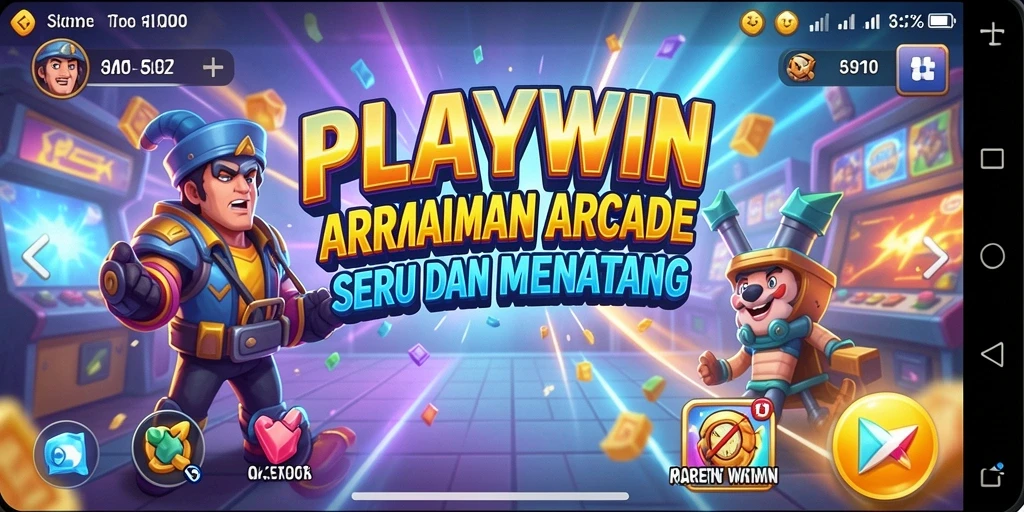 Tampilan gameplay PLAYWIN yang penuh warna dan menantang.