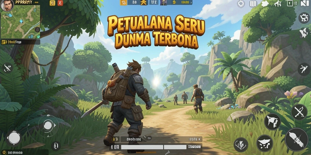 Tangkapan layar gameplay PPRRYY yang menampilkan dunia terbuka yang kaya dan interaktif.
