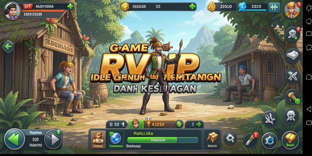 Tampilan gameplay menarik dari RVIP saat mengelola sumber daya.