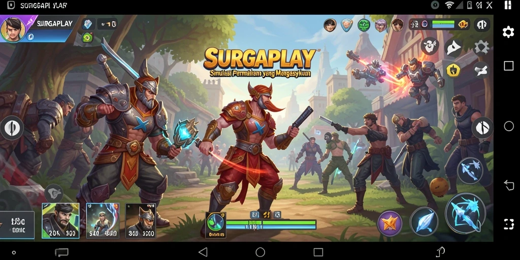 Tampilan gameplay menarik dari SURGAPLAY dengan berbagai elemen simulasi.