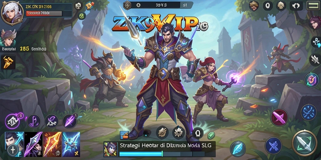 Gameplay ZK9VIP yang menampilkan strategi membangun kerajaan.